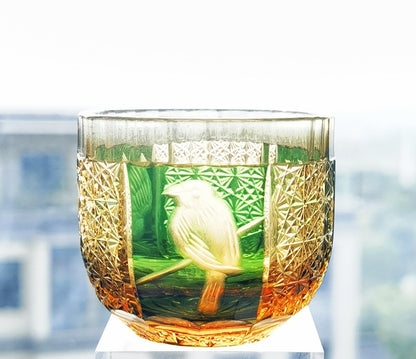 Japanese-style Jianghu Cut Cup Crystal Glasses Retro Affordable Luxury Whiskey - Xuanfeng-Dragon Cup-Danfeng-Blue Peacock-Green Peacock- Cellar Wall- 45089516