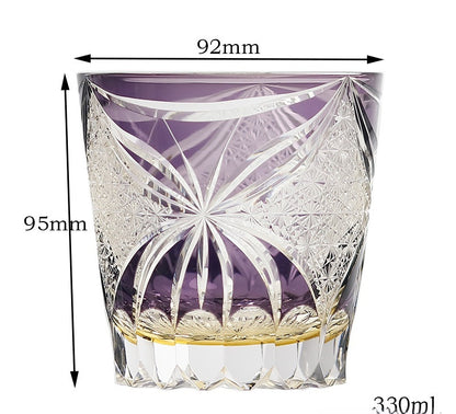 Japanese-style Jianghu Cut Cup Crystal Glasses Retro Affordable Luxury Whiskey - Xuanfeng-Dragon Cup-Danfeng-Blue Peacock-Green Peacock- Cellar Wall- 5025976