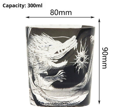 Japanese-style Jianghu Cut Cup Crystal Glasses Retro Affordable Luxury Whiskey - Xuanfeng-Dragon Cup-Danfeng-Blue Peacock-Green Peacock- Cellar Wall- 98311147