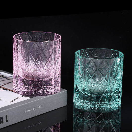 Lead-free Crystal Glasses Foreign Wine Whiskey Shot Glass - Purple-Pink- Cellar Wall- 43654579