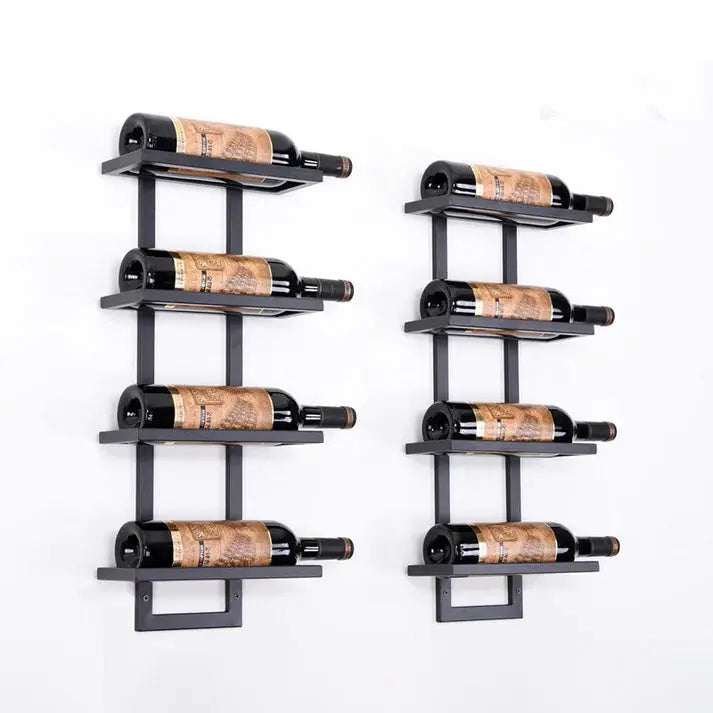Modern Iron Wall Mounted Wine Holder 2-4 Bottles  Cellar Wall
