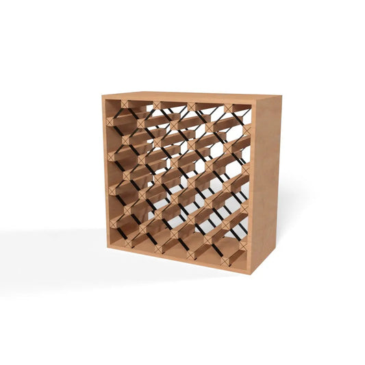 Modern Module Cube Wine Rack Natural Pine Cellar Wall