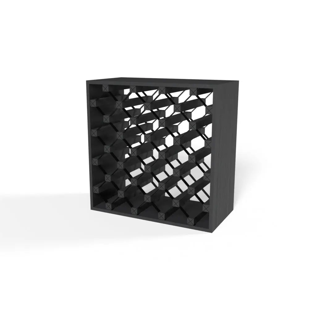 Modern Module Cube Wine Rack Rich Black Cellar Wall