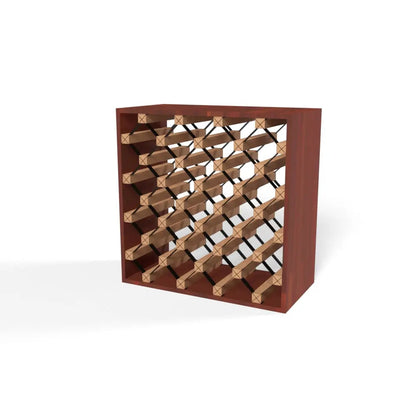 Modern Module Cube Wine Rack Exterior Mahogany Cellar Wall