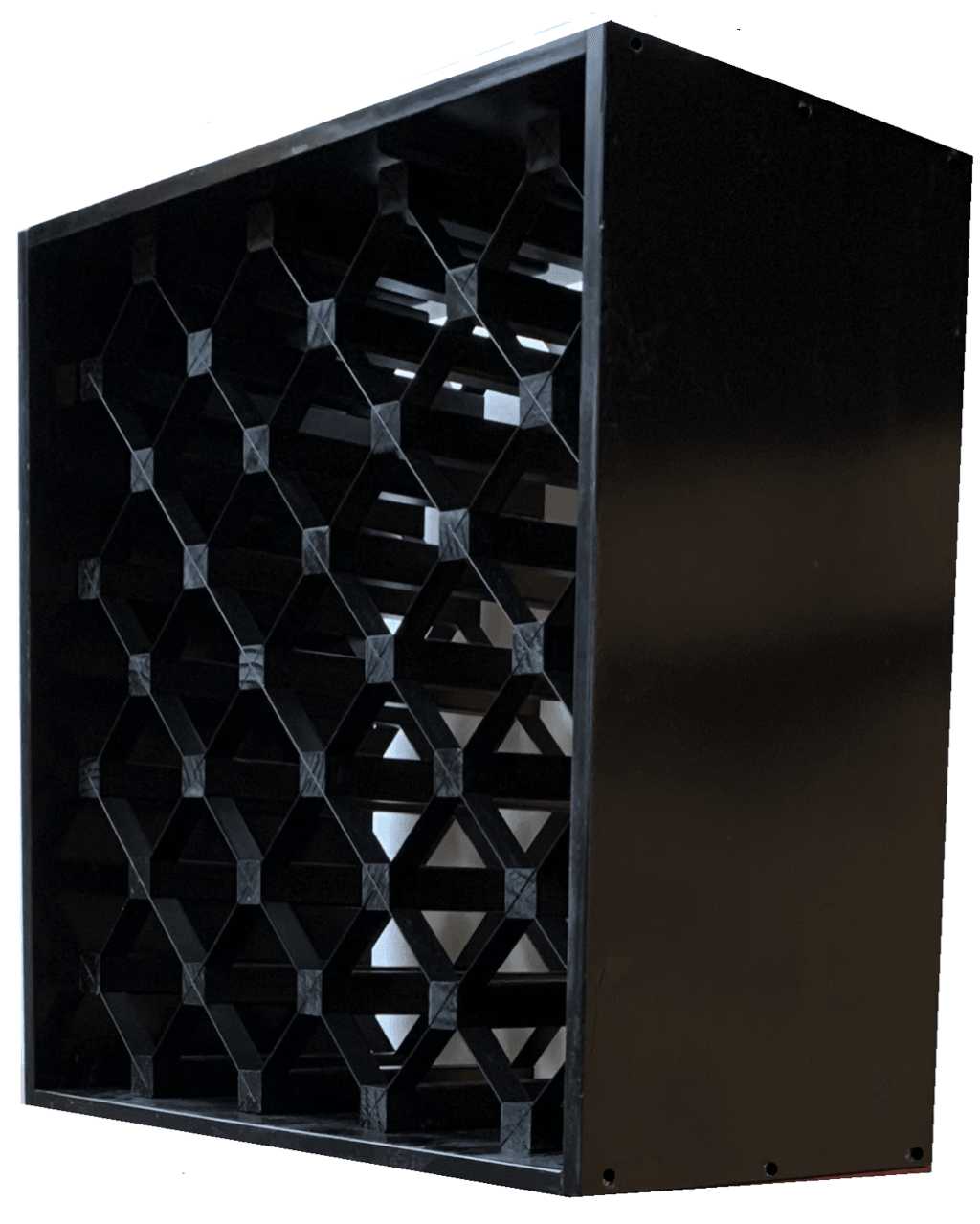 Modern Module Cube Wine Rack - Natural Pine-Rich Black-Mahogany-Exterior Rich Black-Exterior Mahogany- Cellar Wall- 92881390