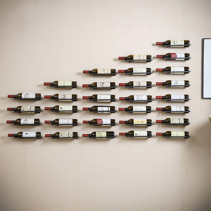 Modular Modern Iron Wall-Mounted Wine Holder - Black-Bronze-Golden- Cellar Wall- 59757475