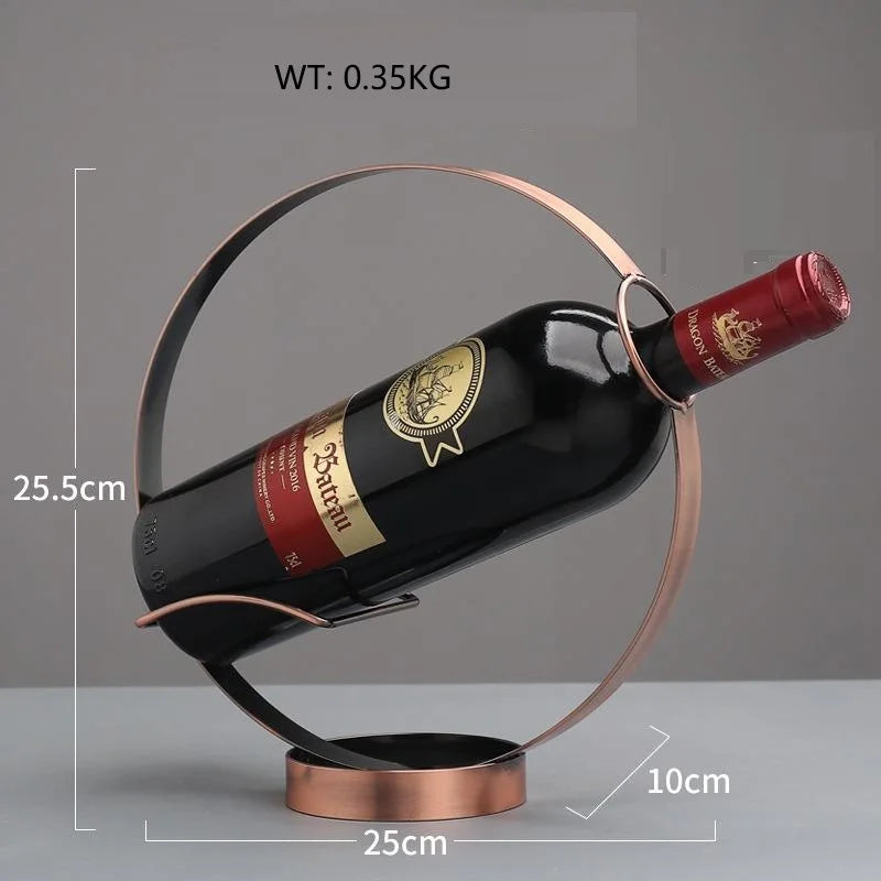 Circular Metal Wine Display Stand
