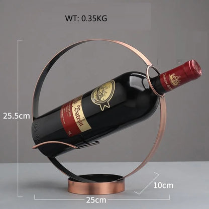 Circular Metal Wine Display Stand