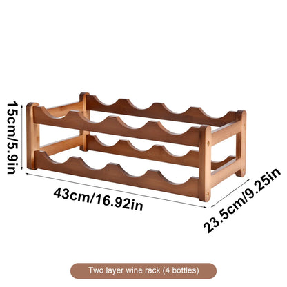 Layered Bamboo Wine Rack