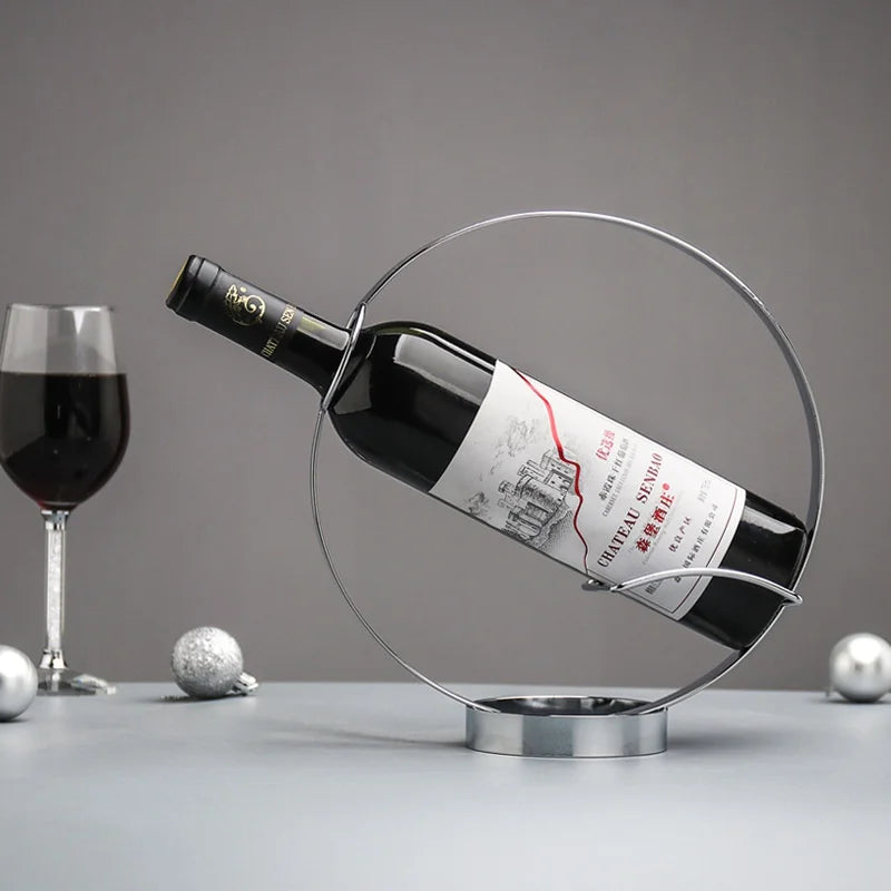 Circular Metal Wine Display Stand