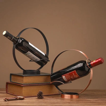 Circular Metal Wine Display Stand