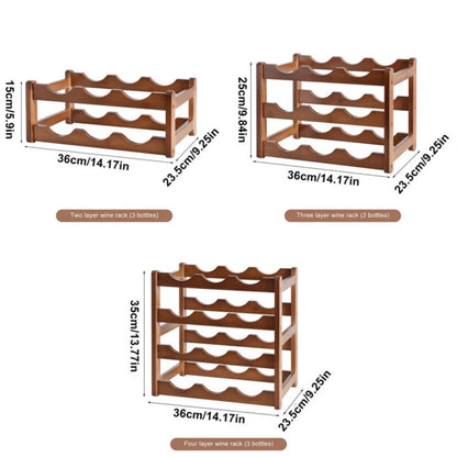 Layered Bamboo Wine Rack