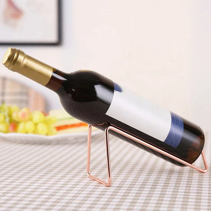 Sleek Modern Iron Wine Holder - Black-Gold-Rose Gold-Silver- Cellar Wall- 43450326