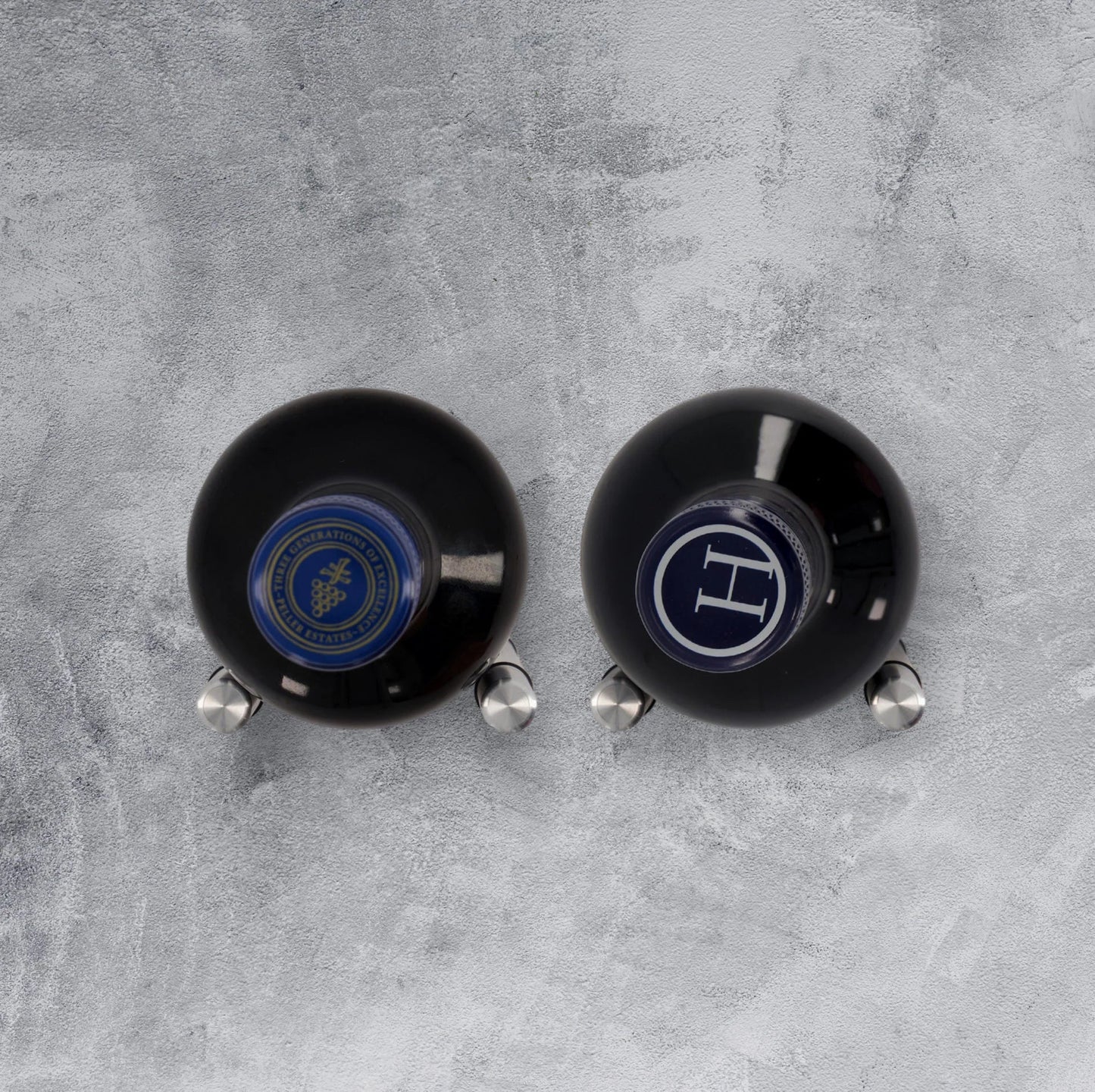 Straight Single Bottle Wine Peg - Silver-Black- Cellar Wall- 72904695