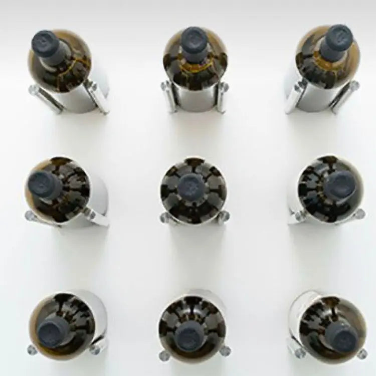 Straight Single Bottle Wine Peg - Silver-Black- Cellar Wall- 54742935