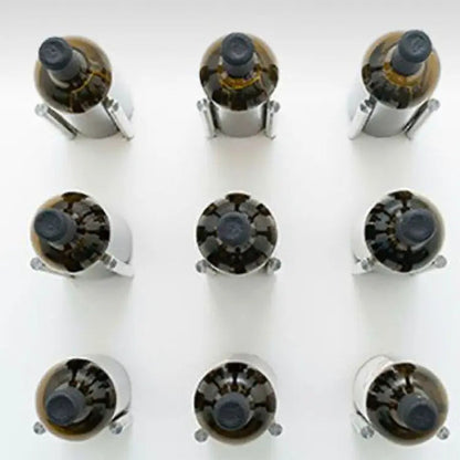 Straight Single Bottle Wine Peg - Silver-Black- Cellar Wall- 54742935