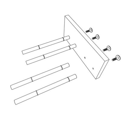 Straight Single Bottle Wine Peg - Silver-Black- Cellar Wall- 62589438