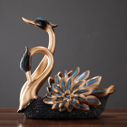 Swan Decorative Wine Holder - Copper-Silver- Cellar Wall- 91713042