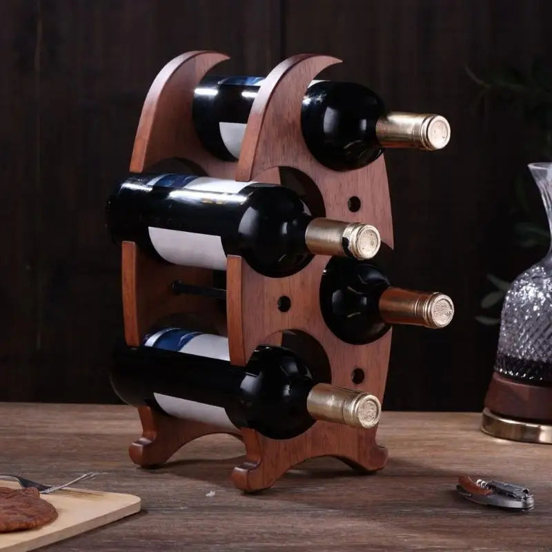 Wave Free Standing Wine Rack - Bamboo-Brown- Cellar Wall- 25349904