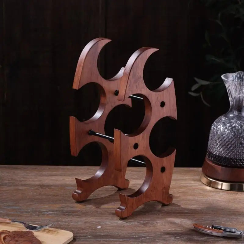 Wave Free Standing Wine Rack - Bamboo-Brown- Cellar Wall- 63190586