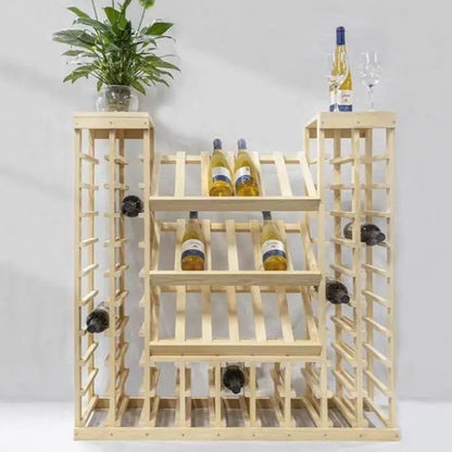Wine Cabinet Display Natural Pine Cellar Wall
