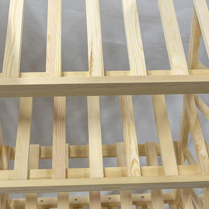 Wine Cabinet Display - Natural Pine-Rich Black- Cellar Wall- 73443834