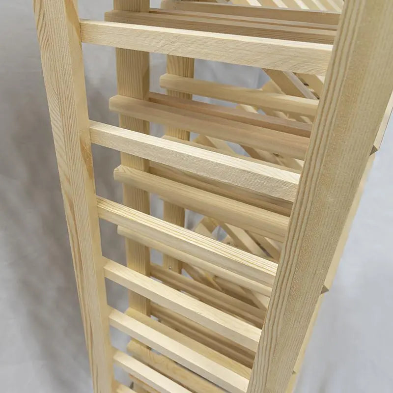 Wine Cabinet Display - Natural Pine-Rich Black- Cellar Wall- 19628243