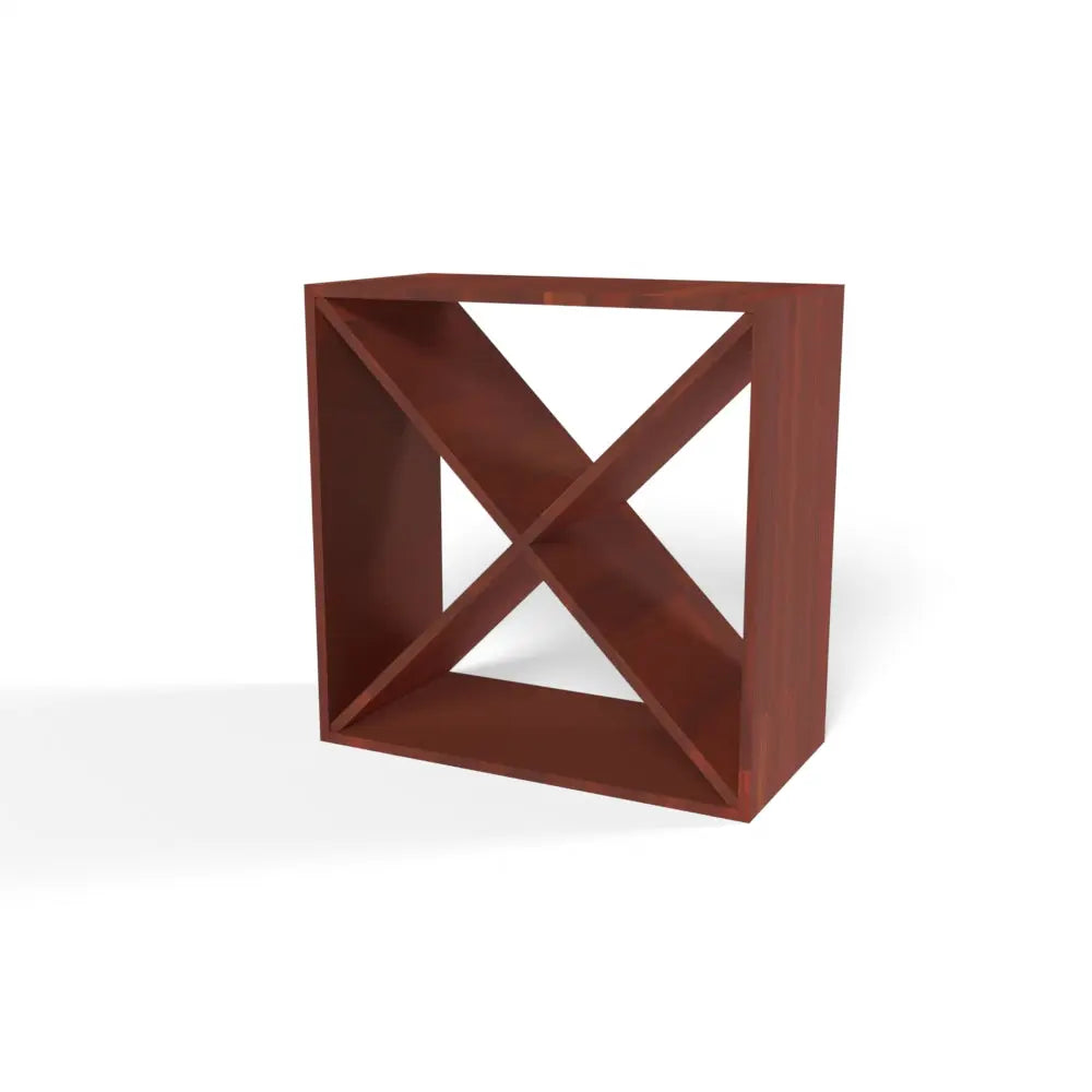 X-Module Wine Rack Cube Mahogany Brown Cellar Wall