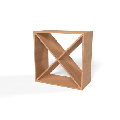 X-Module Wine Rack Cube - Natural Pine-Rich Black-Mahogany Brown-Interior Rich Black-Interior Natural Pine- Cellar Wall- 78748971