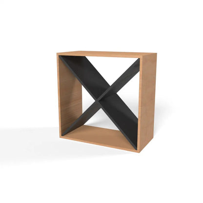 X-Module Wine Rack Cube - Natural Pine-Rich Black-Mahogany Brown-Interior Rich Black-Interior Natural Pine- Cellar Wall- 87928968