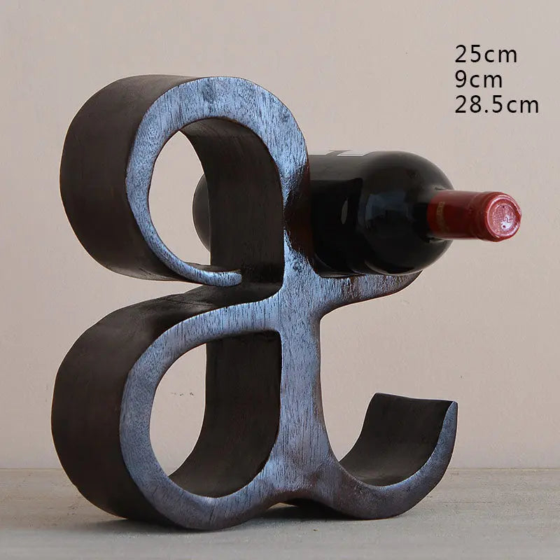 Handmade Ornamental Wooden Wine Bottle Holder