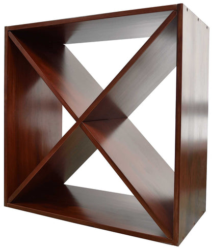 X-Module Wine Rack Cube MahoganyBrown Cellar Wall